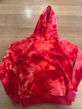 Spark paws Red Tie-Dye Hoodie small